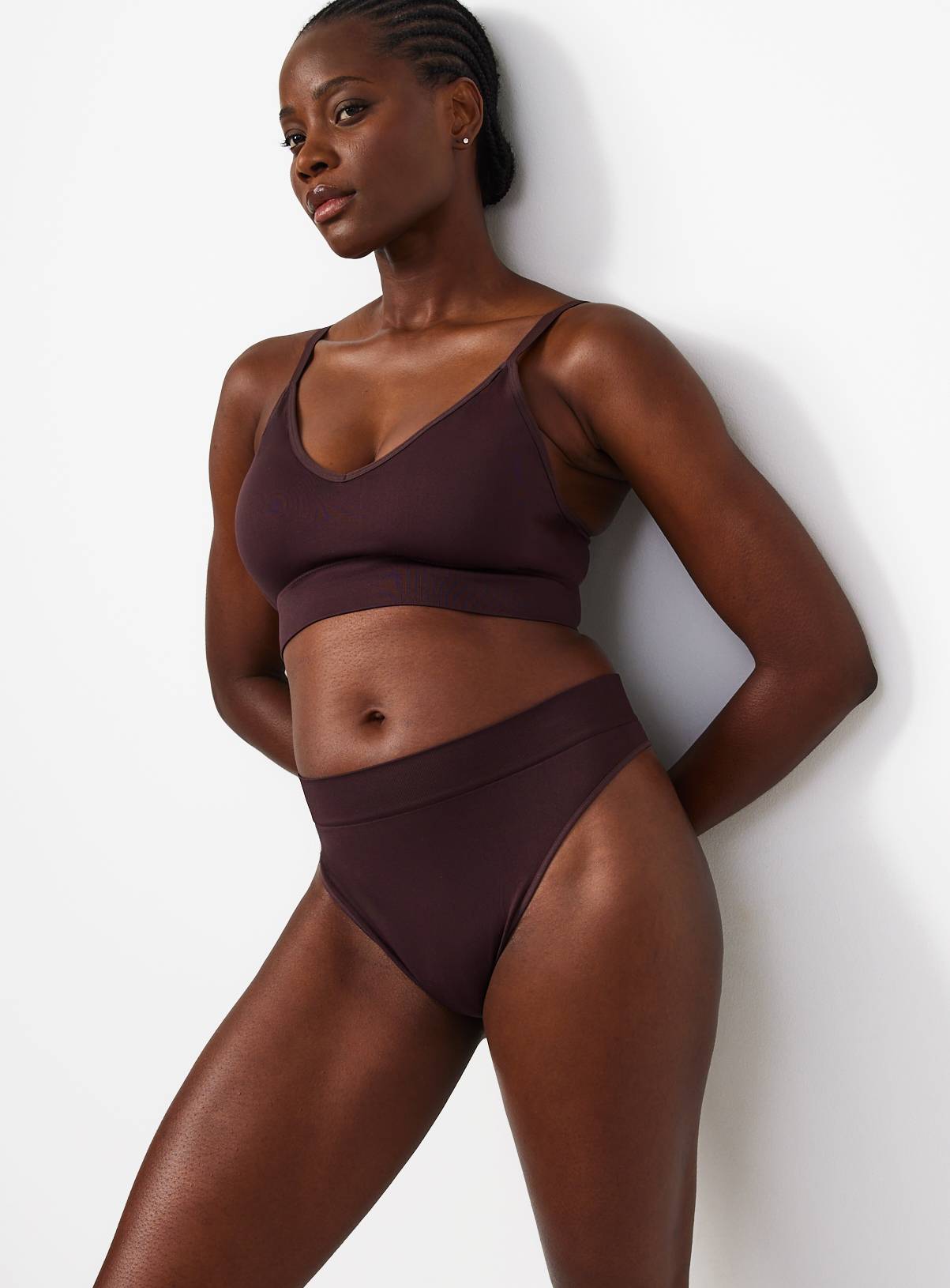 Tonal Brown 3 Pack Seamless Thongs XL - Image 2